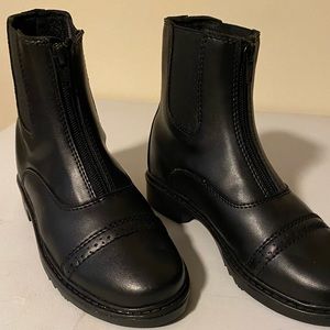 TuffRider Children’s Starter front zip Paddock Boots, Black, size 3, new in box